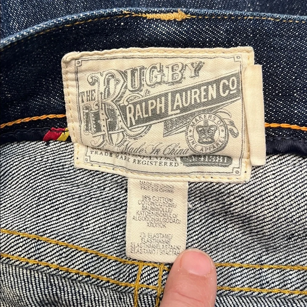 RALPH LAUREN RUGBY SLIM TAPERED VINTAGE DARK WASH JEANS 28